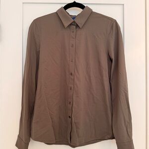 Kit and Ace Women's Brown Button Down Shirt